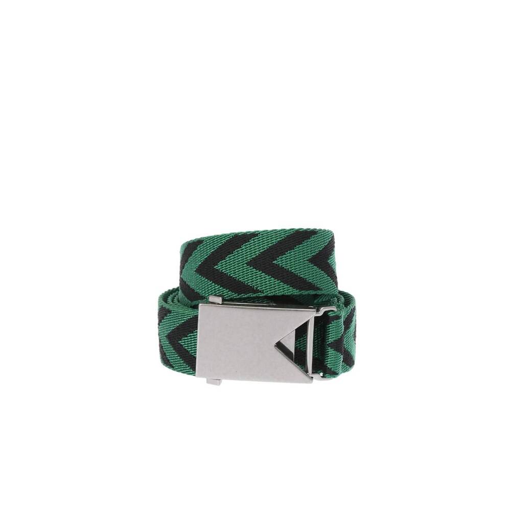 NEW BOTTEGA VENETA unisex buckle belt in green/black